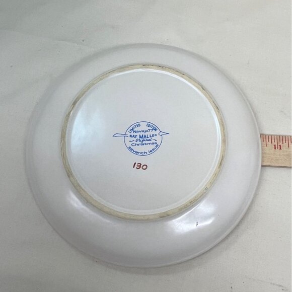 Kay Mallek Original Navajo Christmas Limited Edition Seventh Issue Plate 10 1/4” - Picture 3 of 3